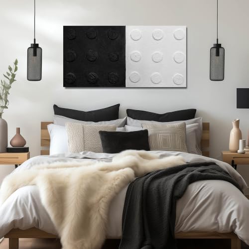 HUBOSKN Black And White Abstract Wall Art - Image 6