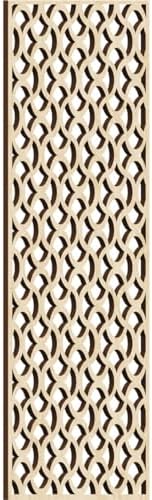 Resort Decorative Pierced Fretwork Wood Wall Panels, 13 3/8"W x 34 3/8"H x 3/8"T by EkenaMillwork