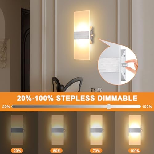 Lightess Acrylic Dimmable Modern LED Wall Sconce - Image 2