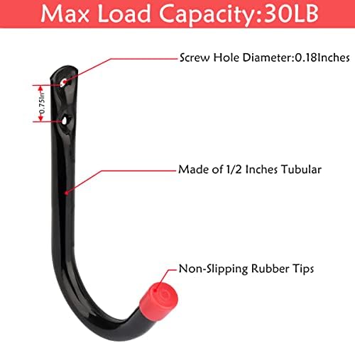 12 Pack Heavy Duty Steel Garage Storage Hooks, 3.5Inch Wall Mounted J Utility - Image 3