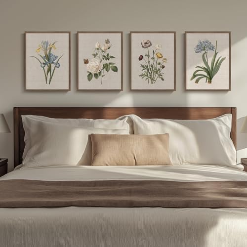 Framed Vintage Botanical Floral Wall Art - Image 2