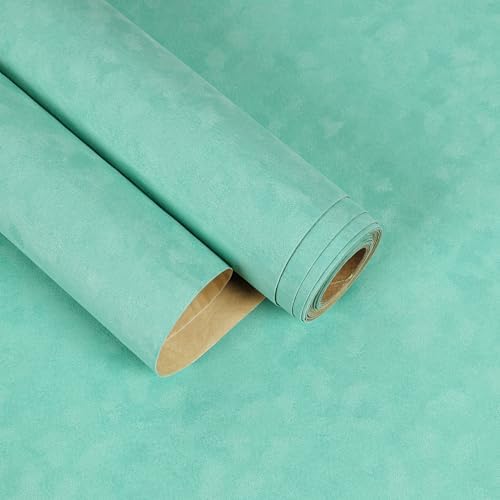 Mint Green Felt Drawer Liner Self Adhesive Velvet Wallpaper Peel and Stick by EaseStick