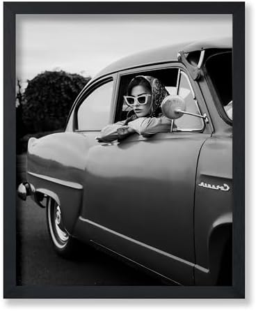 Poster Master Woman in Classic Car Print by PosterMaster