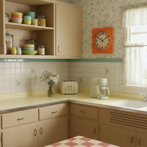 Vintage Wall Clock 1950s Style - Image 5