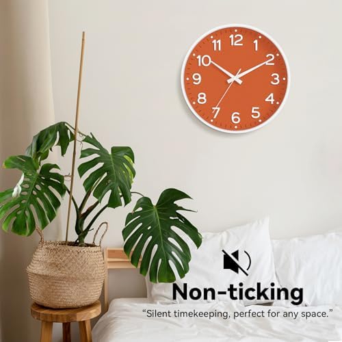 Roymnie 8 Inch Wall Clock, Battery Operated Silent Non Ticking Analog - Image 4