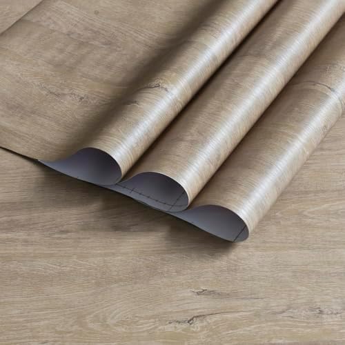 48x197inch Extra Wide Grey Wood Peel and Stick Wallpaper Oak Contact Paper by TOTIO