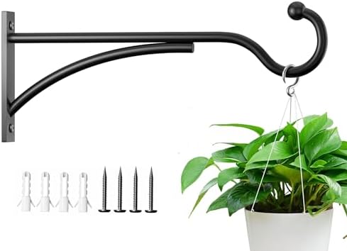 saffruff 11 Inch Heavy-Duty Metal Plant Hanger Hooks, Matte Black by saffruff
