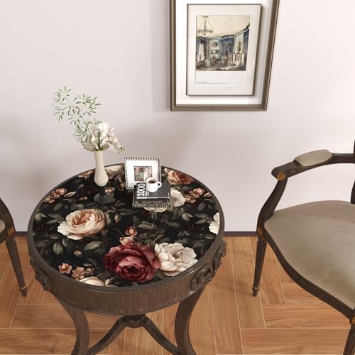 Laatse Vintage Black Red Rose Floral Wallpaper Peel and Stick 17.5"x787" - Image 6