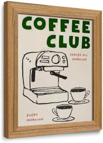 Coffee Bar Framed Wall Art Espresso Machine Picture Kitchen Wall Decor by Unknown