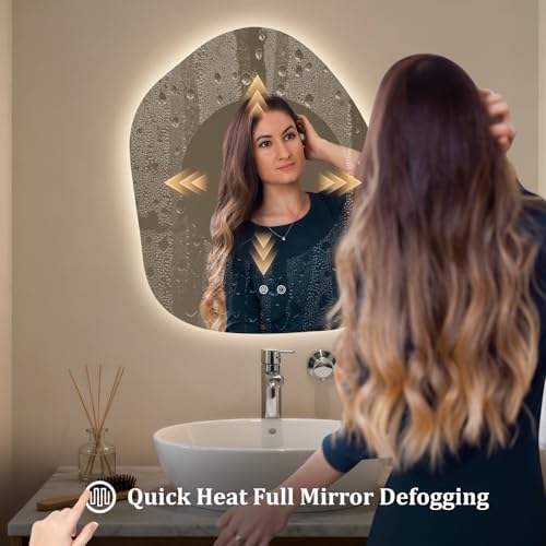 HOMECOOKIN LED Irregular Bathroom Mirror - Image 3