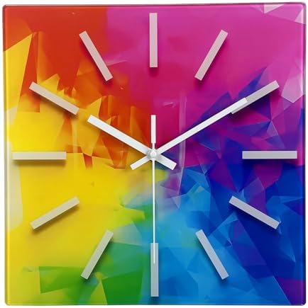 Square Glass Wall Clocks Battery Operated 12 Inch by Constantplanet%E6%97%97%E8%88%B0%E5%BA%97