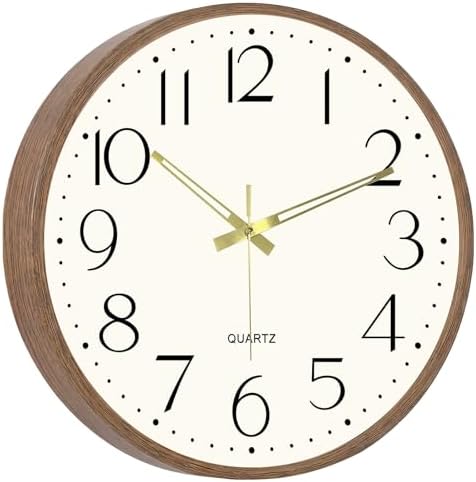 14 Inch Wall Clock, Silent Analog Clock Battery Operated by Comfytune