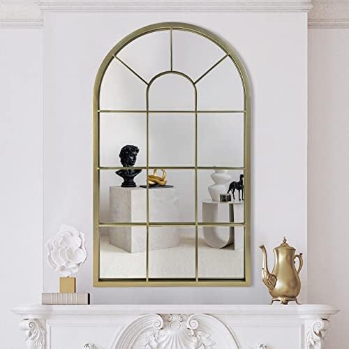 HQiJun Wall Mirror Window Decorative Mirrors Arched Farmhouse - Image 5