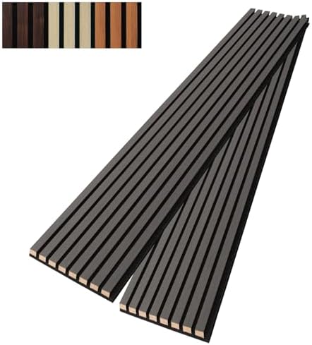 Art3dwallpanels Wood Slat Wall Panel, Smoky Wood, 2 Pack by Art3dwallpanels