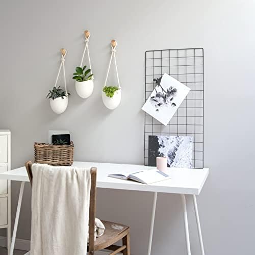 Kazai.® | Porcelain Wall Vases | 3 Piece Set | Including Wooden Hooks | Matte - Image 6