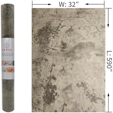32x590in Extra Wide Grey Concrete Wallpaper Peel and Stick 3D Cement Look - Image 7