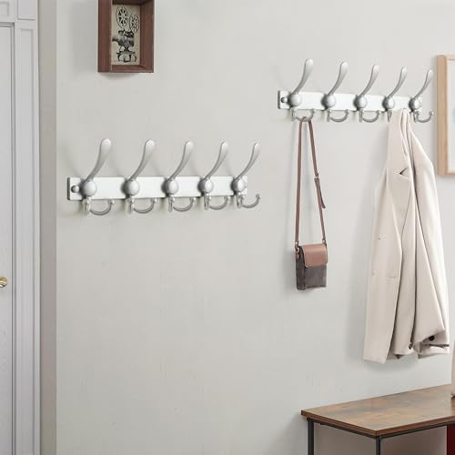 Dseap Coat Rack Wall Mount, Heavy Duty 12-Gauge Base vs Flimsy 1mm, - Image 7