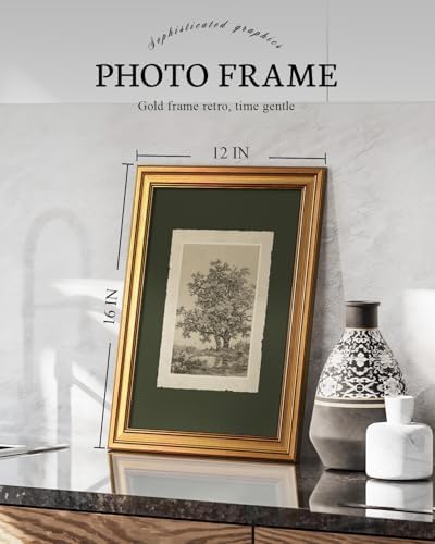 VIYYIEA Vintage Gold Framed Wall Art, Oak Tree Forest Landscape Painting Canvas - Image 2