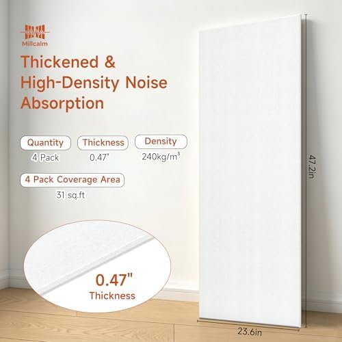 Acoustic Wall Panels, Peel and Stick, 47.2"x23.6", 4 Pack - Image 2