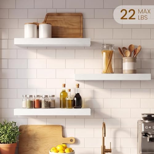 White Floating Shelves for Bathroom - Image 2