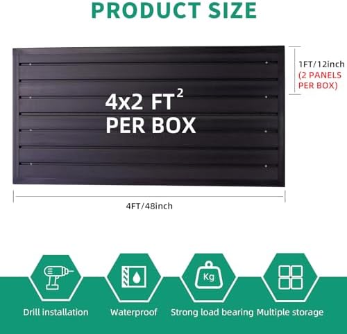 FRAYSCENT Slat Wall Paneling Garage Slat Wall Storage Systems Slatwall Panels - Image 3