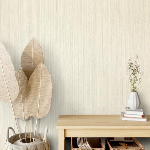 Grasscloth Peel and Stick Wallpaper Textured Fabric Contact Paper 16x118in - Image 3