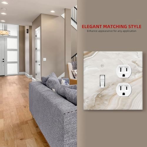 Wallplates Beige Marble Pattern 1 Toggle 1 Duplex Switch Plate Electrical GFCI - Image 7