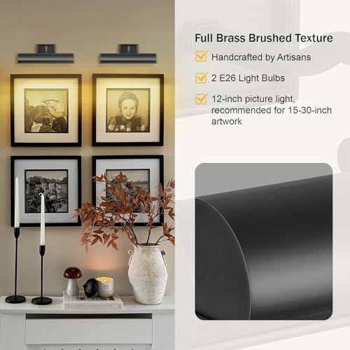 Modern 12in Bronze Picture Lights - Image 3