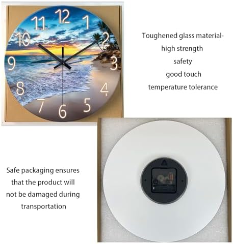 Blue Ocean Wall Clock Battery Operated 14 Inch - Image 6