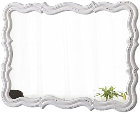 Rustic Scalloped Wall Mirror Decorative 24 X 18 Inch - Image 5