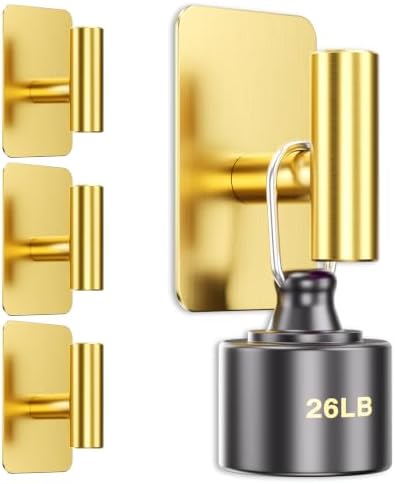 Aikzik 4 Pack Large Heavy Duty Wall Hooks - 26lb Max by Aikzik