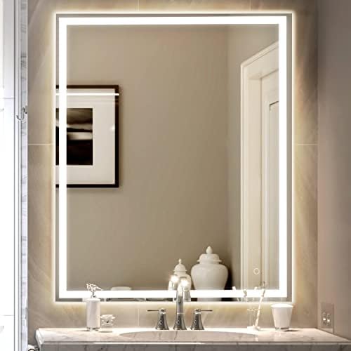 JONATHAN Y Pax LED Bathroom Vanity Mirror 32" x 40" Front Backlit - Image 2