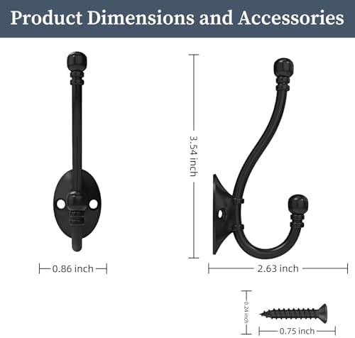 CBWLWJ 6 Pack Heavy Duty Wall Hooks - Image 3