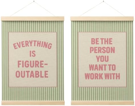 FGFK Positive Affirmations Wall Art Poster Hanger Frame 12x16 Inch by WelcometoFGFKhome