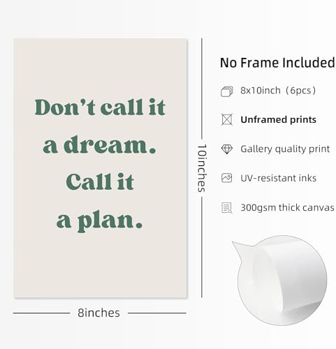 Office Wall Art Motivational Posters Inspirational Quote Canvas Wall Decor - Image 2