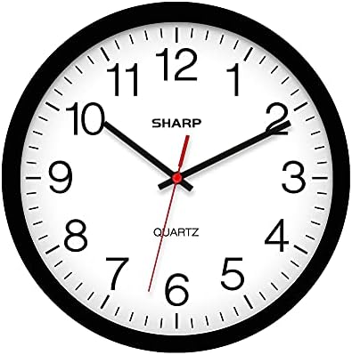 Sharp 14-Inch Battery Wall Clock, Silent Non-Ticking by SHARP