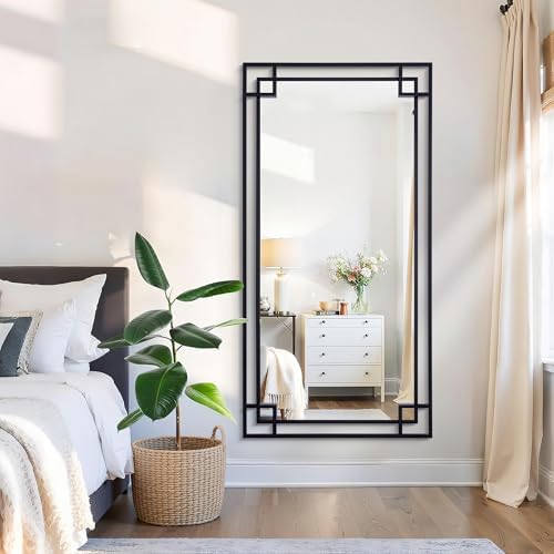Chende 59''x30'' Large Rectangular Black Mirror - Image 4