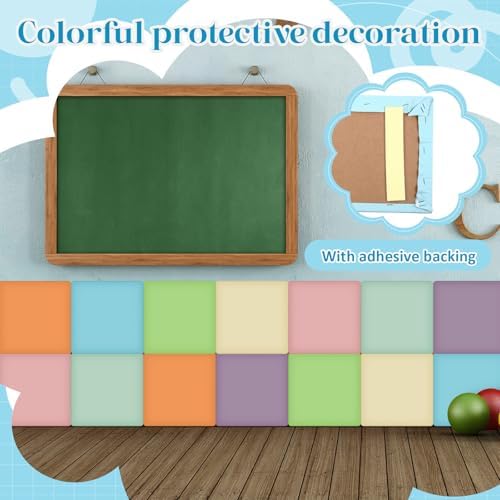 Hahafelt 8 Pack Wall Padding Headboard 11.81" x 11.81" x 1.18" Fresh Colors - Image 4