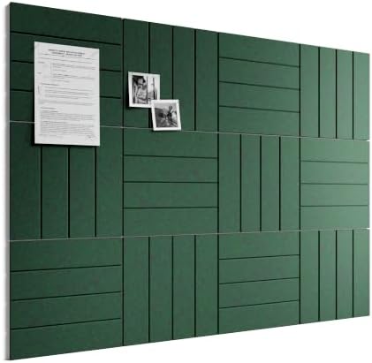 Bumusty 48" x 36" Large Cork Board Alternative, Pine Green by BUMUSTY