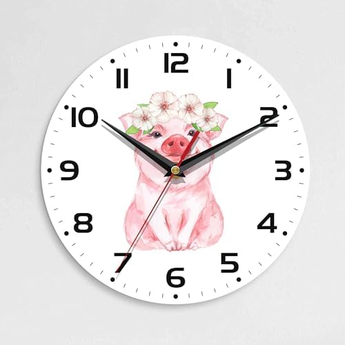 Wall Clock, 10 Inch Silent Non-Ticking Home Kitchen Decor, Battery Operated by Unknown