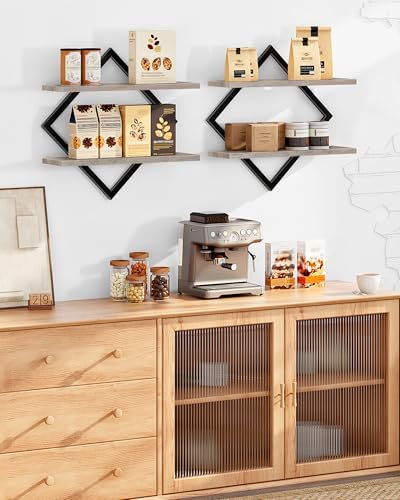 CHOEZON Floating Shelves for Wall, 2-Tier Hanging Shelves, for Living Room - Image 4