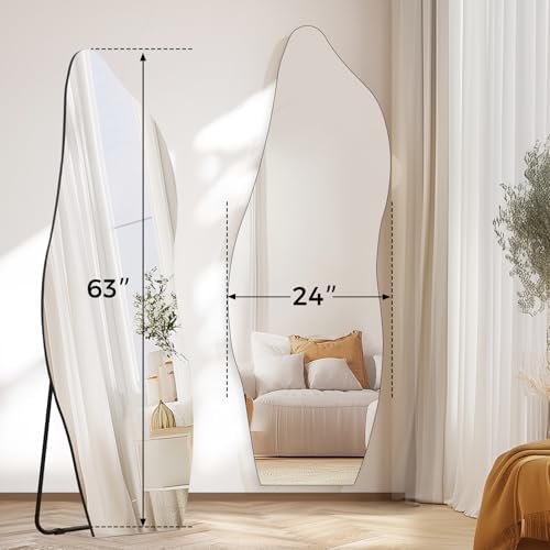 QDSSDECO Full Length Mirror Irregular Wavy Mirror - Image 2