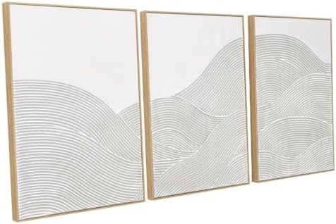 Zessonic Neutral Abstract Textured Boho Hand-Painted Wall Art by Zessoinc