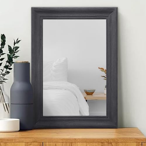 Retro Wall Mirror with Wood Frame Farmhouse Rectangle Hanging Mirrors Decorative by Unknown