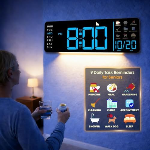 Hoifen 16" Large Digital Wall Clock by Unknown