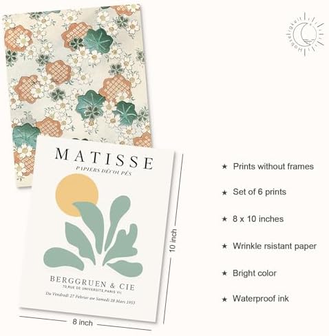 Habseligkeit Sage Green Master Wall Art Prints, Matisse Wall Art Exhibition - Image 2
