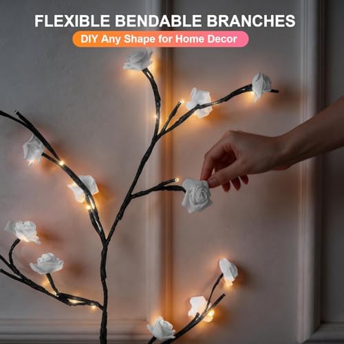 6FT Rose Willow Vine Lights USB Powered Room Decor - Image 7