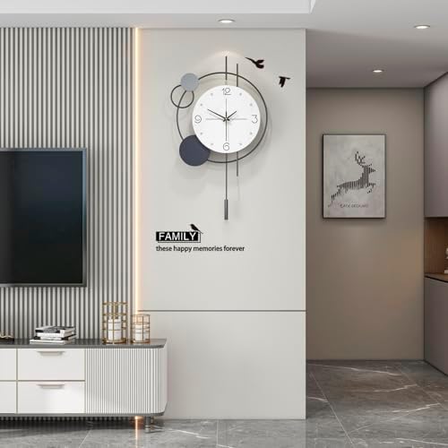 Decorative Modern Wall Clock for Living Room Decor Non Ticking - Image 2