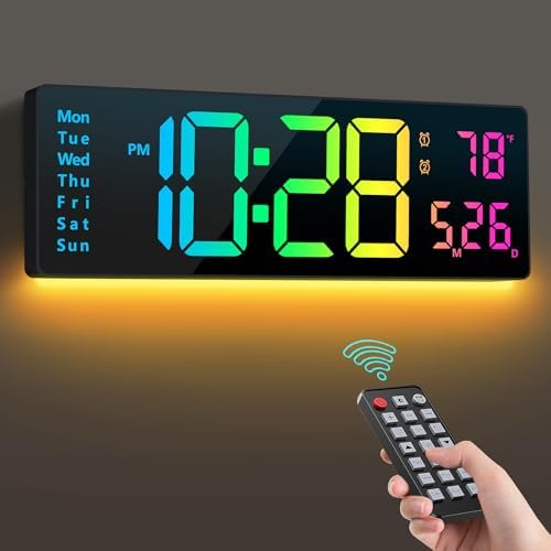 Digital Wall Clock 16", Wall Clocks by HournorDigitalClock