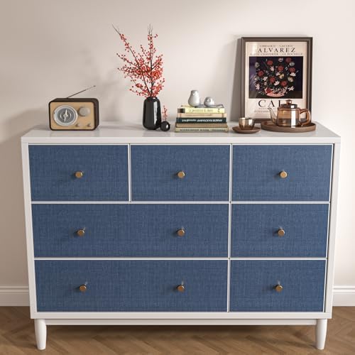 Decotalk Blue Wallpaper Peel and Stick Dark Blue Grasscloth Wallpaper - Image 4
